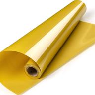 🍋 shomkiee lemon gold adhesive pvc glossy heat transfer vinyl htv, 12 inch x 8 feet rolls for cricut & silhouette cameo - iron on vinyl logo