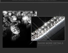 img 2 attached to 🚗 YUWATON Car Interior Trim Bling Accessories Rearview Mirror Rhinestone Decals for Mercedes Benz C300 GLC W205 2015-2019 (Fits C Class GLC 2015-2018)