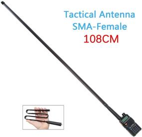 img 3 attached to 43 Inch Foldable/Tactical Raido Antenna Walkie Talkies Dual Band UV VHF/UHF 144/430Mhz Antennas Two Way Radio Connector For Kenwood Baofeng UV-5R UV82 888S F8HP Retevis H777 By WMM (108 Cm)