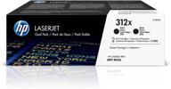 🖨️ hp 312x cf380xd 2 toner cartridges black for hp color laserjet pro m476 high yield logo