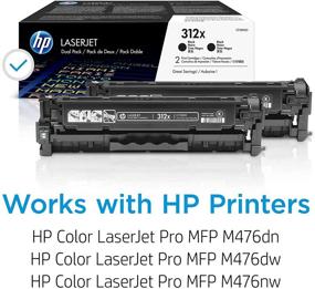 img 3 attached to 🖨️ HP 312X CF380XD 2 Toner Cartridges Black for HP Color LaserJet Pro M476 High Yield