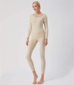 img 2 attached to Liang Rou Thermal Underwear Apricot Women's Clothing