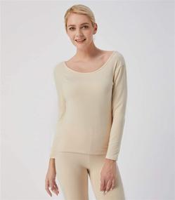 img 1 attached to Liang Rou Thermal Underwear Apricot Women's Clothing