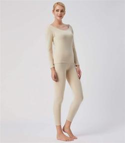 img 3 attached to Liang Rou Thermal Underwear Apricot Women's Clothing