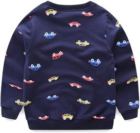 img 3 attached to 👕 Cute Cartoon Printed Sweatshirt: Mud Kingdom Little Boys' Casual Pullover