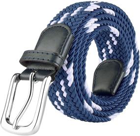 img 4 attached to 👖 JUKMO Elastic Braided Stretch Medium Men's Belt Accessory