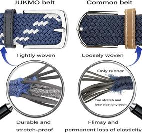 img 3 attached to 👖 JUKMO Elastic Braided Stretch Medium Men's Belt Accessory