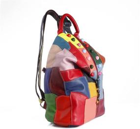 img 2 attached to Colorful Patchwork Fashion Knapsack - Stylish Backpack for SEO