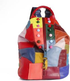 img 4 attached to Colorful Patchwork Fashion Knapsack - Stylish Backpack for SEO