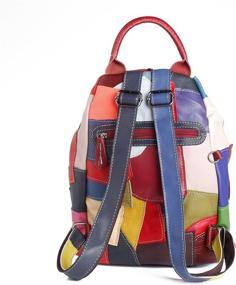 img 1 attached to Colorful Patchwork Fashion Knapsack - Stylish Backpack for SEO