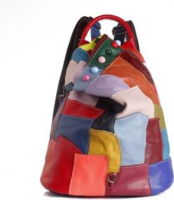 img 3 attached to Colorful Patchwork Fashion Knapsack - Stylish Backpack for SEO