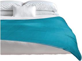 img 3 attached to 🌧️ Ultra Waterproof Blanket: Stay Dry in Style with Purple/Blue Jumbo 80x60 for Adults and Pets. Unparalleled Leakproof Performance! Perfect Bed, Mattress, Furniture Protector. EZ Wash/Dry & Ultrasoft Noiseless Fabric.