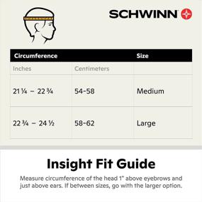 img 3 attached to 🚲 Schwinn Insight LED Lighted ERT Youth/Adult Bike Helmet, Head Circumferences 54-62 cm, Sizing Guide, Multiple Color Options