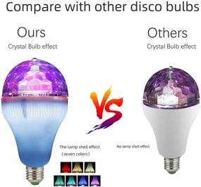 img 2 attached to E27 Disco Light Bulb - Rotating LED Strobe Party Bulb for Parties - RGB Multi Crystal Decor for Birthday, Holiday, Club, Bar, Halloween