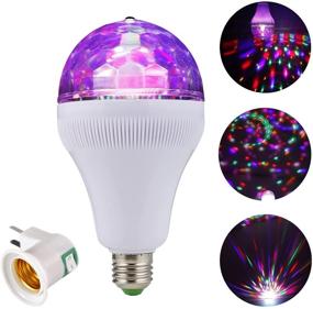 img 4 attached to E27 Disco Light Bulb - Rotating LED Strobe Party Bulb for Parties - RGB Multi Crystal Decor for Birthday, Holiday, Club, Bar, Halloween