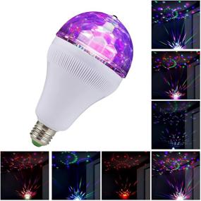 img 3 attached to E27 Disco Light Bulb - Rotating LED Strobe Party Bulb for Parties - RGB Multi Crystal Decor for Birthday, Holiday, Club, Bar, Halloween