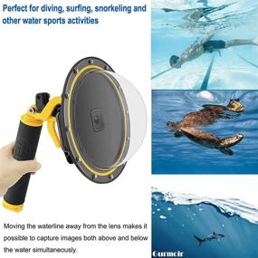 img 1 attached to 📸 Gurmoir 6-inch Dome Port for GoPro Hero10/Hero9 Black - Snorkeling Underwater Diving Case with Waterproof Housing, Trigger, and Floating Grip - GoPro 10/9 Accessory Kit