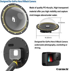 img 2 attached to 📸 Gurmoir 6-inch Dome Port for GoPro Hero10/Hero9 Black - Snorkeling Underwater Diving Case with Waterproof Housing, Trigger, and Floating Grip - GoPro 10/9 Accessory Kit