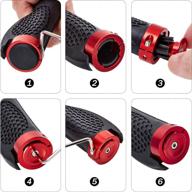 4 pairs bike handlebar bar end plugs caps with installation tool for road & mountain bicycles логотип