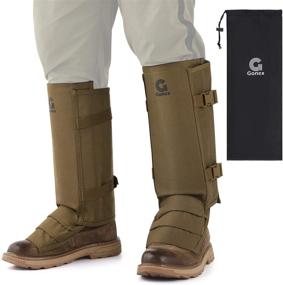 img 4 attached to Gonex Waterproof Snake Gaiters - Snake Bite Protection for Lower Legs | Unisex Snake Proof Guards - Adjustable Size for Men & Women