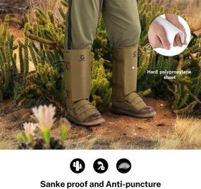 img 2 attached to Gonex Waterproof Snake Gaiters - Snake Bite Protection for Lower Legs | Unisex Snake Proof Guards - Adjustable Size for Men & Women