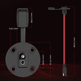 img 1 attached to 🔌 Extractme 2 Pack SAE Power Точка на стене: Комплект солнечного панели с быстрым соединительным кабелем, адаптером и винтами, защищенный от погоды