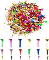 versatile 600-piece split craft pins: colorful scrapbooking brads and paper fasteners in various sizes logo