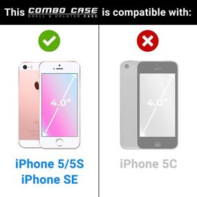 img 3 attached to Чехол-футляр с накладкой Aduro для Apple iPhone SE (1-е поколение 2016 года) / 5 / 5S с подставкой и клипом на пояс.