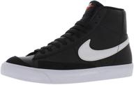 nike blazer da4086 100 numeric_7 черные оранжевые детские кроссовки логотип