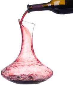 img 3 attached to 🍷 LAIEN Hand-Blown Glass Wine Decanter - Lead-Free Red Wine Breather Carafe, 1800 ML - Aerating Decanter, Perfect Gift for Wine Enthusiasts and Wine Accessories