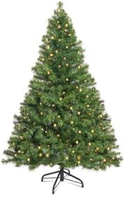 img 4 attached to 🎄 WBHome 5FT Pre-Lit Premium Spruce Hinged Artificial Christmas Tree: 150 LED Lights, 420 Prelit Branch Tips