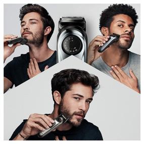 img 3 attached to 🧔 Braun Beard Detail Trimmer & Hair Clippers for Men - Cordless & Rechargeable - Silver - 10 Piece Set