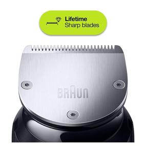 img 2 attached to 🧔 Braun Beard Detail Trimmer & Hair Clippers for Men - Cordless & Rechargeable - Silver - 10 Piece Set