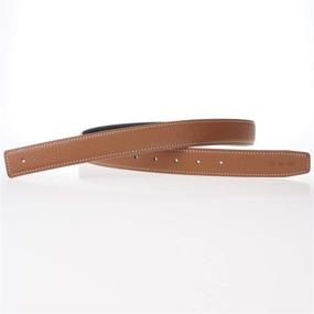 img 2 attached to 🎩 Versatile Genuine Leather Men's Belt Replacement Strap – Reversible & Stylish Accessories