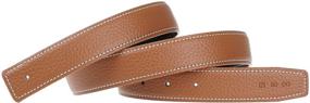 img 4 attached to 🎩 Versatile Genuine Leather Men's Belt Replacement Strap – Reversible & Stylish Accessories