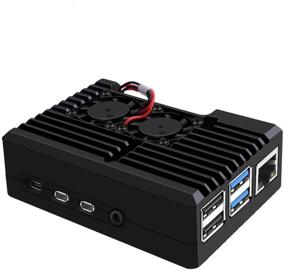 img 4 attached to GeeekPi Raspberry Pi 4 Armor Case with Dual Fan, High Quality Raspberry Pi 4 Aluminum Alloy Case with Cooling Fan for Raspberry Pi 4 Model B (2510 Fan)