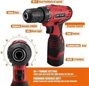 img 2 attached to 🔧 Black Cordless Drill for Home and Garden Maintenance