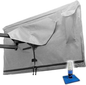 img 4 attached to 🌦️ Gray Outdoor TV Cover 60-65 inch - Zipper Closure, Weatherproof, Waterproof, 360° Protection, Soft Non-Scratch Interior