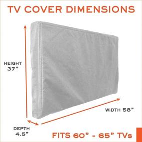 img 3 attached to 🌦️ Gray Outdoor TV Cover 60-65 inch - Zipper Closure, Weatherproof, Waterproof, 360° Protection, Soft Non-Scratch Interior