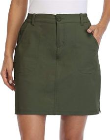 img 4 attached to 🏌️ Willit Women's Outdoor Golf Skort - Casual Skirt with UPF 50+, Quick-Dry Fabric, Zippered Pockets - Perfect for Active Hiking