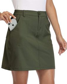 img 3 attached to 🏌️ Willit Women's Outdoor Golf Skort - Casual Skirt with UPF 50+, Quick-Dry Fabric, Zippered Pockets - Perfect for Active Hiking