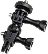 📷 flexible rotation ball joint camera mount for gopro hero 9/8/7/6/5/4/3+/3/2/1 (plastic) - enhanced stability and versatility with 1/4" thread logo