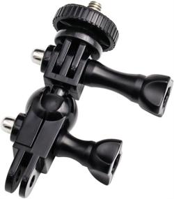 img 4 attached to 📷 Flexible Rotation Ball Joint Camera Mount for GoPro Hero 9/8/7/6/5/4/3+/3/2/1 (Plastic) - Enhanced Stability and Versatility with 1/4" Thread