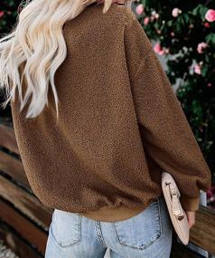 img 1 attached to 🧥 Chuanqi Women's Fluffy Fleece Sherpa Pullover Sweatshirt: Cozy & Casual Long Sleeve Warm Coat Tops