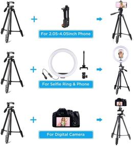 img 3 attached to 📸 Enhance Your Live Streams, Makeup, and Videos with VICIALL 10.3" Selfie Ring Light & Tripod Stand: Dimmable Beauty Ringlight for Phones and Cameras