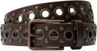 👔 men's accessories: studded belt in black, nickel-free logo