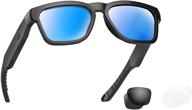 🎧 bluetooth sunglasses with open ear audio for music and phone calls, water resistance and uv lens protection - compatible with all smartphones logo