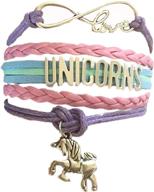 infinity unicorns bracelet: handmade unicorn jewelry, perfect gift for girls - charm gift boxed with sizing logo