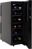 🍷 koolatron wc12dz dual zone thermoelectric cooler - 12 bottle capacity wine cellar with digital temperature controls, silent cooling, 4 removable shelves - black/silver логотип