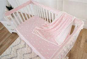 img 1 attached to 👶 American Baby Company Pink 3D Cloud Heavenly Soft Chenille Fitted Crib Sheet for Girls - Standard Size 28x52x9 Inch - Toddler Mattresses - Pack of 1